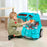 Kids Truck Engine Toy Set, Educational Car Service Station Playset, Take Apart Workshop, w/ Steering Wheel, for 3-5 Years Old Teal Green