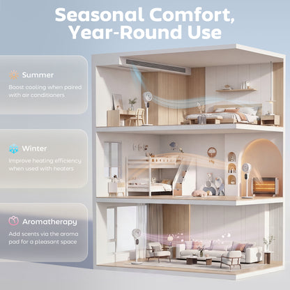 20 dB Standing Fan for Bedroom, Pedestal Fan with Oscillating