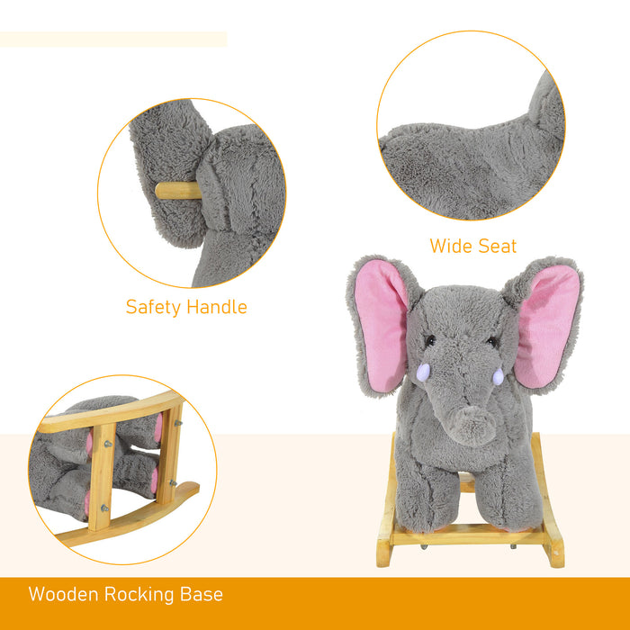 Kids Plush Ride On?Elephant-Grey