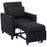 Folding Chair Bed, Sleeper Chair with Pillow, Side Pockets, Black