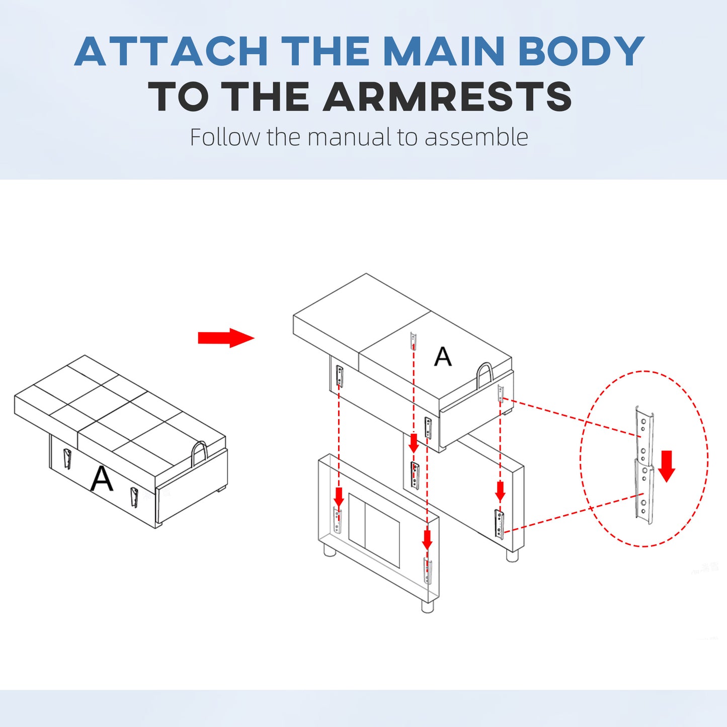 Folding Chair Bed, Sleeper Chair with Pillow, Side Pockets, Black