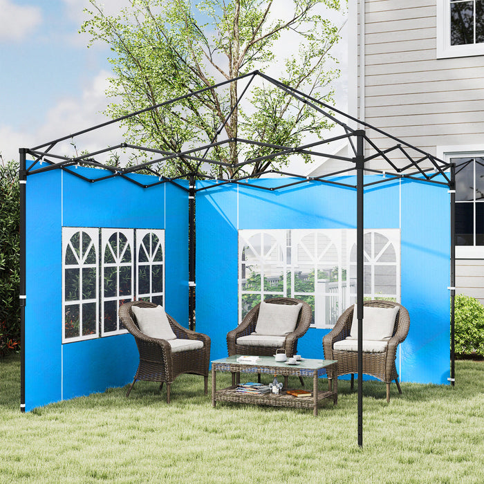 Gazebo Side Panels for 3x3(m) or 3x6m Gazebo Canopy, 2 Pack, Blue