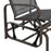 3 piece Outdoor Swing Chair with Tea Table Set, Patio Garden Rocking Furniture