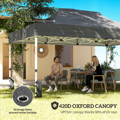 3 x 4.5 m Pop Up Gazebo with Mesh, Heavy Duty Party Tent Marquee
