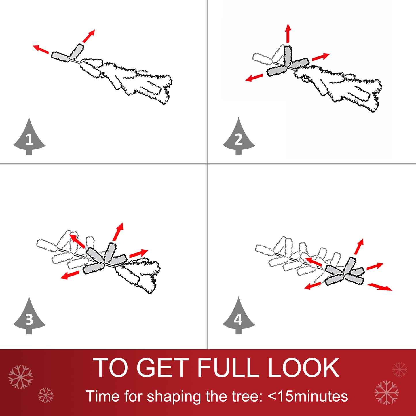 2.5FT Prelit Artificial Tabletop Christmas Tree w/ Fibre Optics for Desk