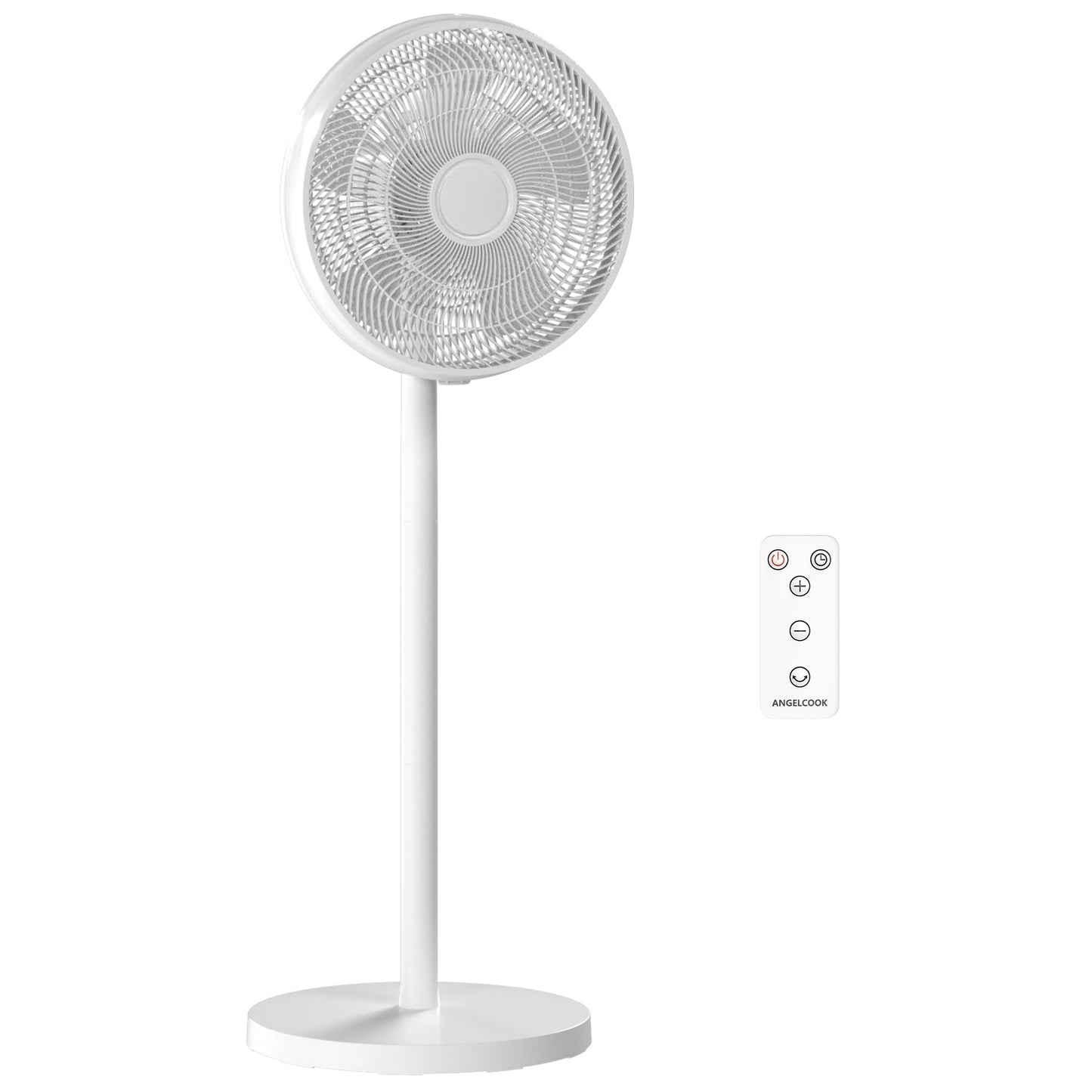 40 cm Standing Pedestal Fan, Quiet Electric Cooling Floor Fan, White