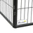 Heavy Duty Pet Playpen, 12 Panels Puppy Play Pen, Foldable Steel Dog Exercise Fence, with 2 Doors Locking Latch, 80 x 60 cm