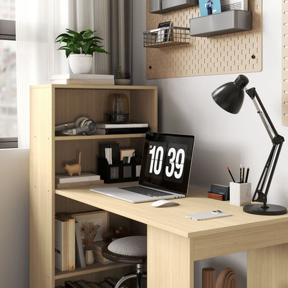 120cm Computer Desk Bookshelf Writing Table Workstation 6 Shelves