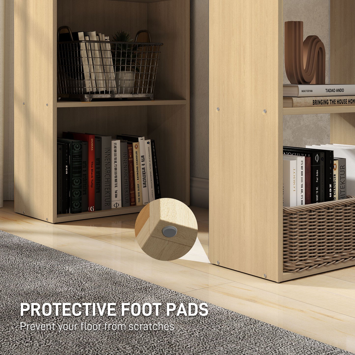 120cm Computer Desk Bookshelf Writing Table Workstation 6 Shelves