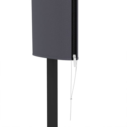 Garden Parasol Cover for 2-4m Outdoor Umbrella Protector w/ Rod, Zipper