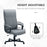 High-Back Home Office Chair, Linen Swivel Computer Chair with Adjustable Height and Tilt Function for Living Room, Bedroom, Study, Grey