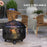 Metal Firepit Bowl Outdoor 2-In-1 Round Fire Pit w/ Lid, Grill, Poker, Handles, Camping, BBQ, Bonfire, Wood Burning Stove, 61.5 x