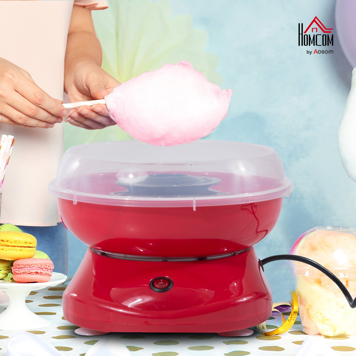Cotton Candy Machine Electric Gadgetry Floss Sugar Equipment Red