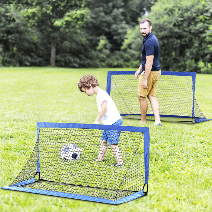 Football Goal Folding Outdoor with All Weather Net Teens Adults 6'x3'