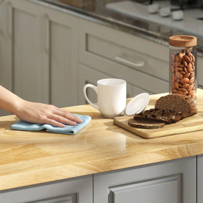 Rolling Kitchen Island, Kitchen Storage Trolley w/ Drop Leaf, Drawers