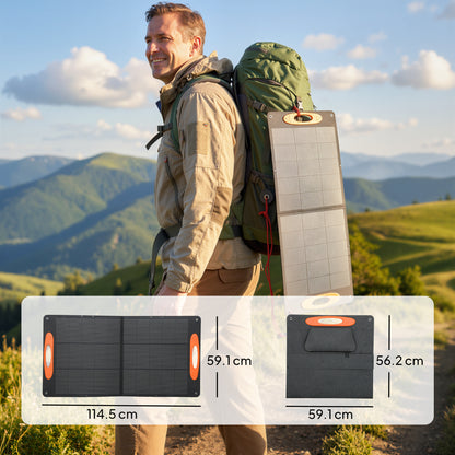 100W Portable Solar Panel Solar Charger with USB-A & USB-C Output