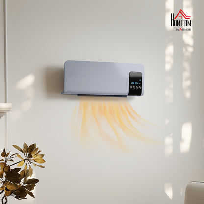 2000W Wall Mounted Ceramic Heater with Remote Control for Home, Grey