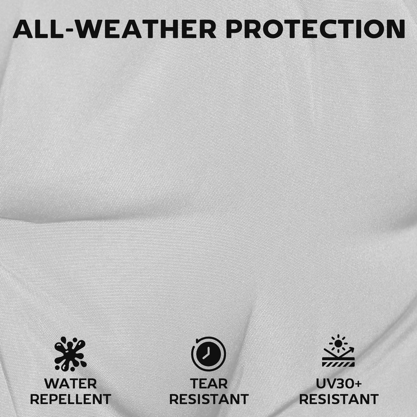 Sun Lounger Cushions Only, Sunbed Replacement Pads with 4 Ties