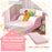 Toddler Bed, Cute Animal-Themed Kids Bed Frame with Safety Rails, Kids Bedroom Furniture, 143 x 77 x 60cm, Pink