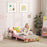 Toddler Bed, Cute Animal-Themed Kids Bed Frame with Safety Rails, Kids Bedroom Furniture, 143 x 77 x 60cm, Pink