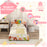 Toddler Bed, Cute Animal-Themed Kids Bed Frame with Safety Rails, Kids Bedroom Furniture, 143 x 77 x 60cm, Pink