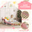 Toddler Bed, Cute Animal-Themed Kids Bed Frame with Safety Rails, Kids Bedroom Furniture, 143 x 77 x 60cm, Pink