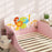 Toddler Bed, Cute Animal-Themed Kids Bed Frame with Safety Rails, Kids Bedroom Furniture, 143 x 77 x 60cm, Pink