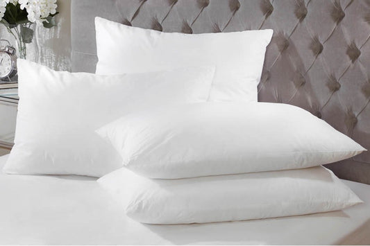 Superior Polycotton Bounce Back Pillows: 2 Pack, Soft Support Bounce To Back Hotel Quality Extra Filling Bed Design