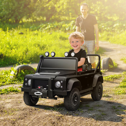 Kids Ride On Car, 12V Battery-Powered Electric Car with Remote Black