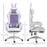 Racing Gaming Chair, Reclining PU Leather Computer Chair with Removable Rabbit Ears, Footrest, Headrest and Lumber Support, Purple