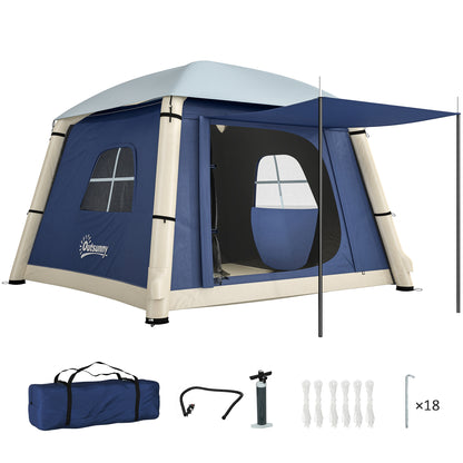 Inflatable Camping Tent, 2 Man Tent, Dark Blue