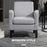 Modern Accent Chair, Occasional Chair with Rubber Wood Legs for Living Room, Bedroom, Grey