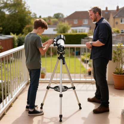 Refractor Astronomy Telescope with 70 mm Aperture, Carry Bag, White