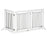 Dog Gate, Freestanding Pet Gate, Wooden Puppy Fence Foldable Design with 61 cm Height 3 Panels, 2 Support Feet, for House Doorway Stairs White