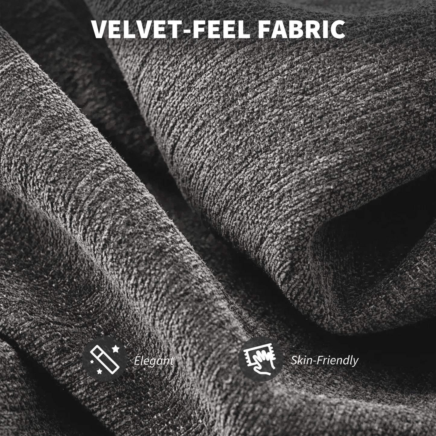 Modern Velvet Office Desk Chair for Bedroom, Living Room, Grey