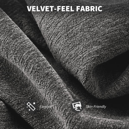 Modern Velvet Office Desk Chair for Bedroom, Living Room, Grey