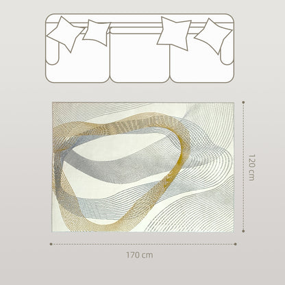 Machine Washable Rug, Allergy-Friendly Floor Carpet, Cream White