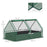 Metal Planter Box with Cover, Raised Garden Bed with Greenhouse, for Herbs and Vegetables, Green and Grey