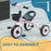 AIYAPLAY Kids Trike, Tricycle, with Adjustable Seat, Basket, Bell, for Ages 2-5 Years - Pink