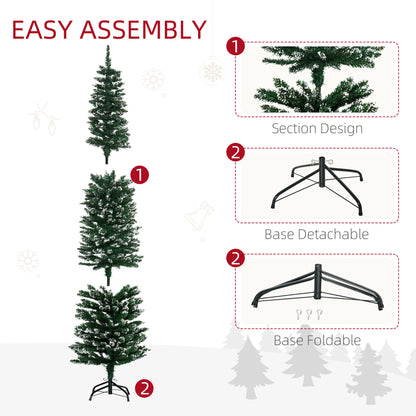 6FT Artificial Snow Dipped Christmas Tree Home Indoor Decoration Green