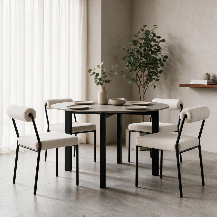 Set of 2 Nosta dining chairs - Light Taupe