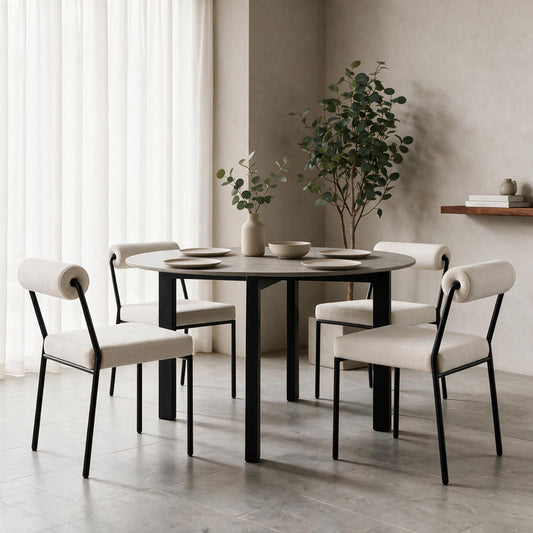 Set of 2 Nosta dining chairs - Light Taupe