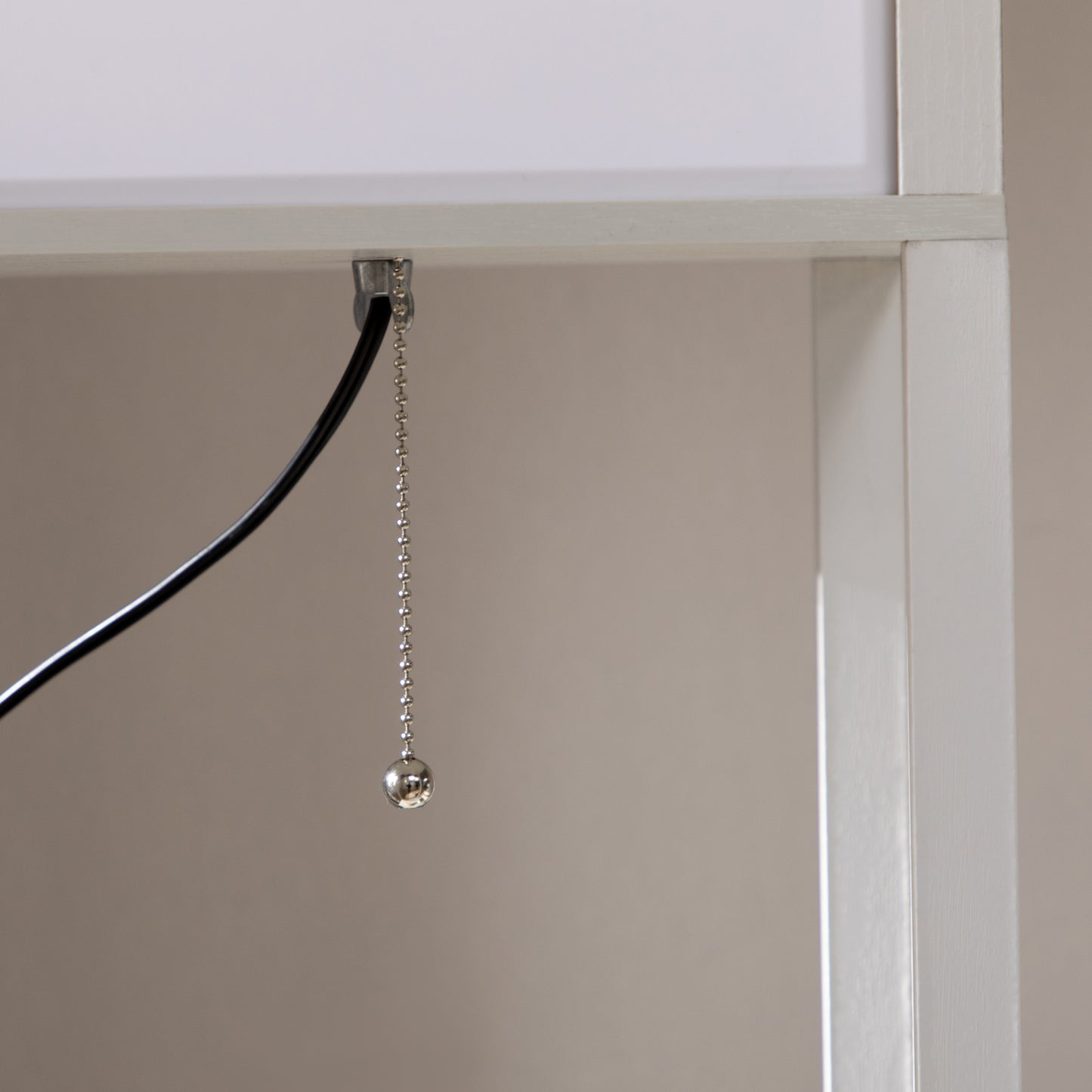 Modern Shelf Floor Lamp with Dual Ambient Light, Standing Lamp Living Room, Bedroom, 156cm, White