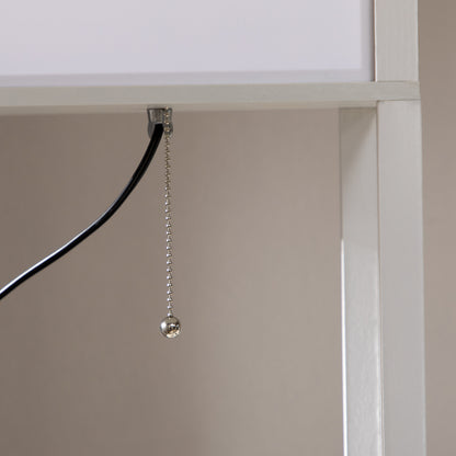 Modern Shelf Floor Lamp with Dual Ambient Light, Standing Lamp Living Room, Bedroom, 156cm, White