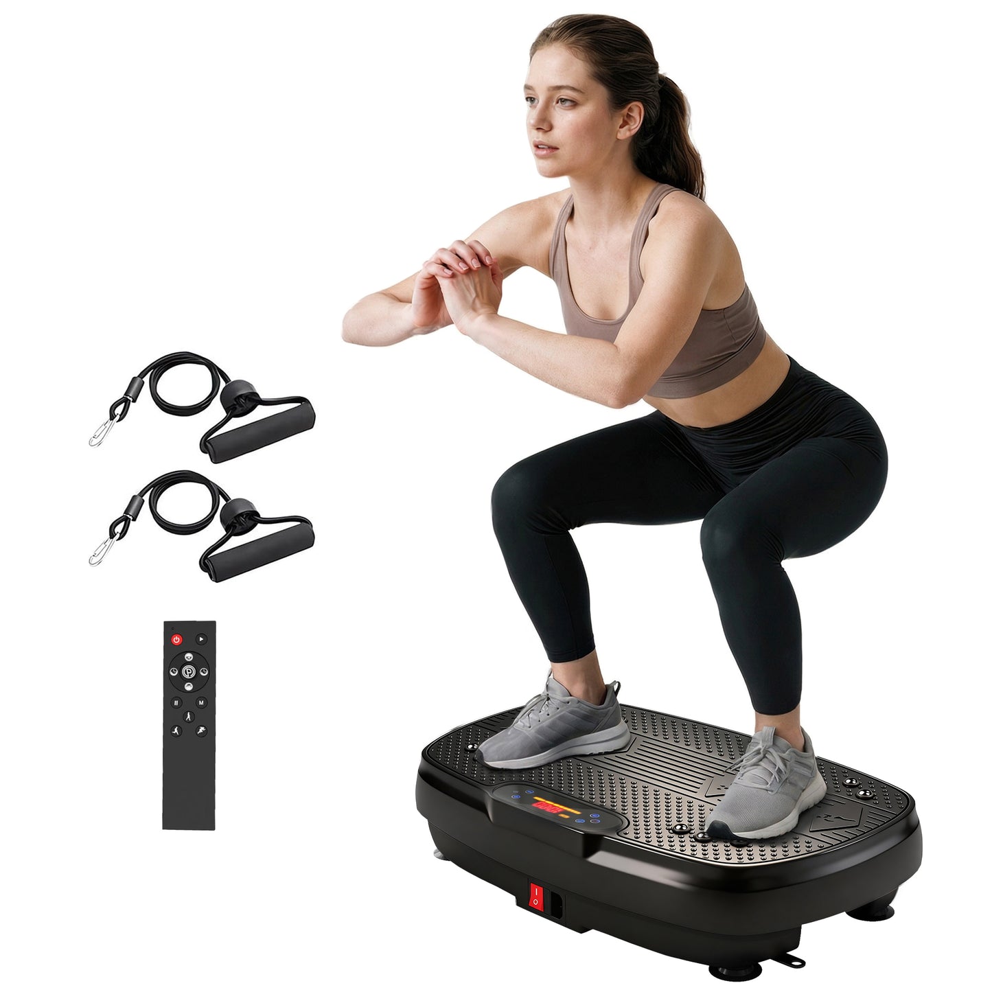 Vibration Plate Exercise Machine with 120 Speed Levels, 5 Programs