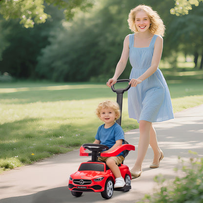 2 in 1 Baby Ride on Push Car Mercedes-Benz C-Class Licensed, Red