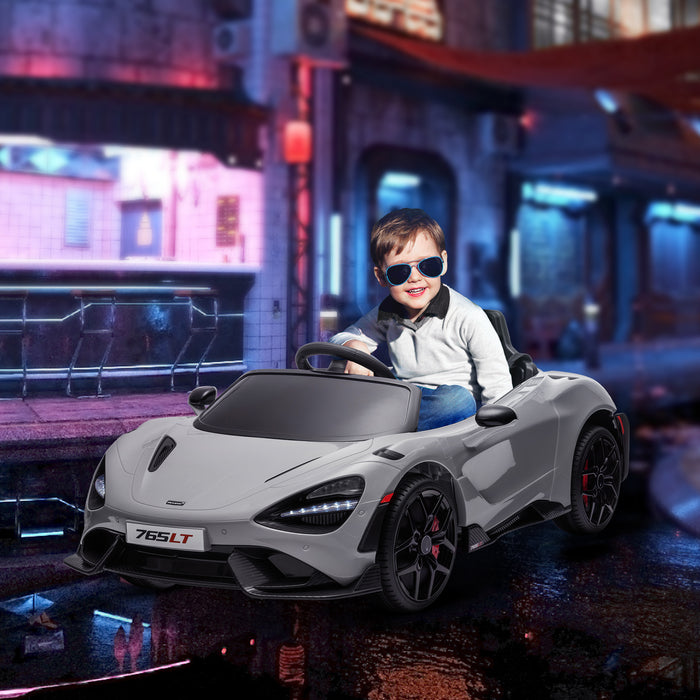 McLaren 765LT Licensed 12V Kids Ride on Car w/ MP3 Music Grey