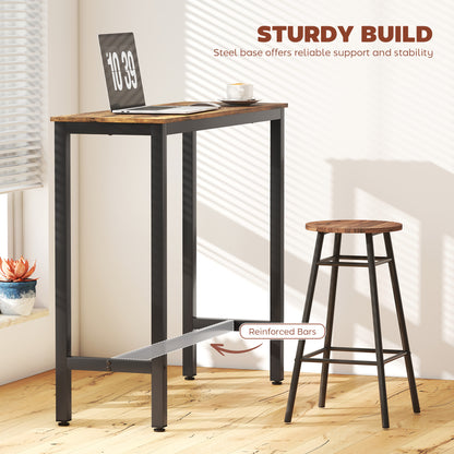 Bar Table Coffee Table with Adjustable Footpads for Breakfast Dining