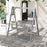 2 Seater Wooden Garden Swing Seat Hammock Bench Lounger, Grey