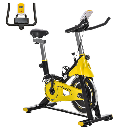 Exercise Bike w/ 6kg Flywheel Belt Drive, Adjustable Resistance